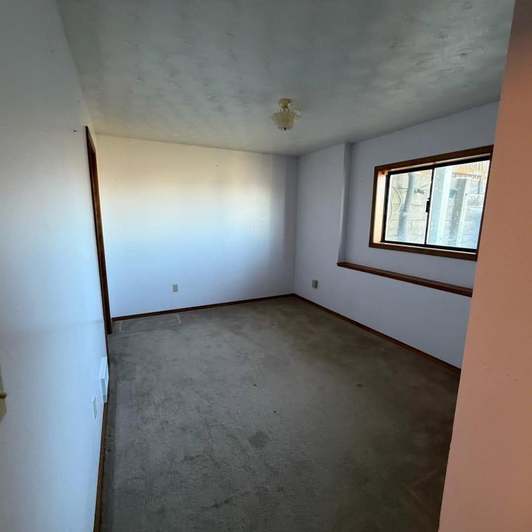 Room stripped and prepped for drywall, paint and flooring rebuild